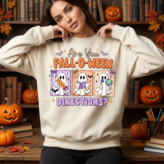 22 Are You Fall-O-ween Directions Shirt Funny Teacher Halloween T-shirt Sweatshirt Hoodie - mockup 2