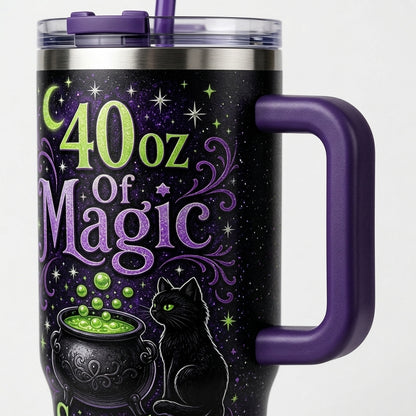 Personalized Witch's Brew 40oz Tumbler with Handle - Custom Name Spooky Season Gift