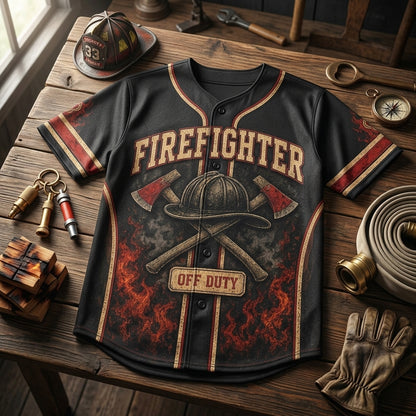 Custom Firefighter Still Alarm Ready Baseball Jersey - Personalized First Responder Off Duty Gift