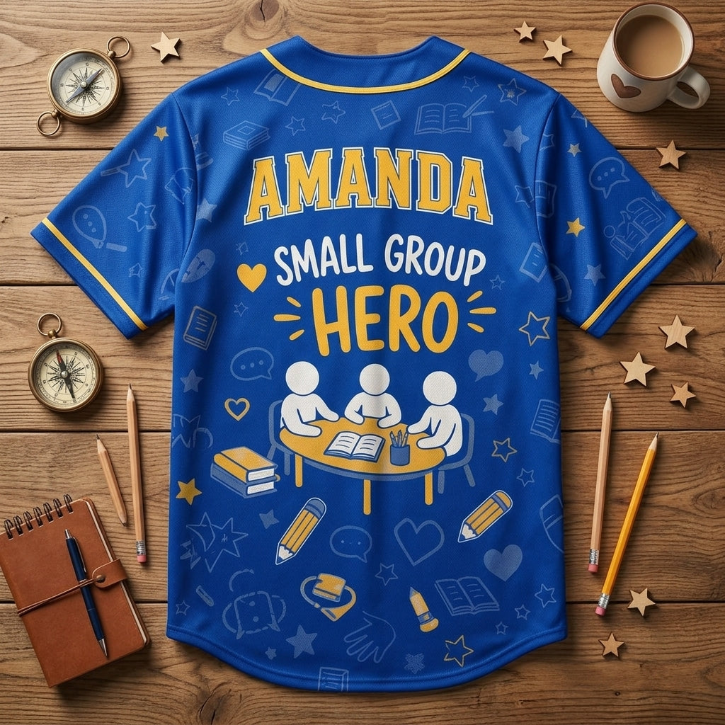 Personalized Para Power Crew Baseball Jersey - Custom Name Small Group Hero Gift for Teachers & Paraprofessionals