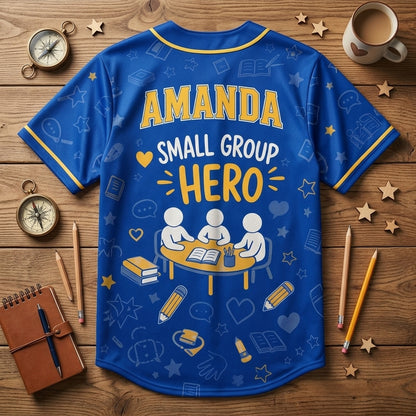 Personalized Para Power Crew Baseball Jersey - Custom Name Small Group Hero Gift for Teachers & Paraprofessionals