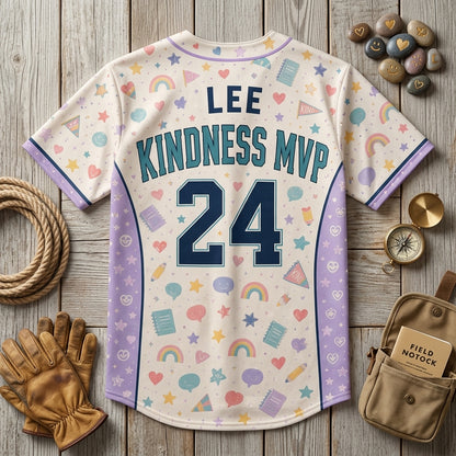 Personalized Counselor Crew Baseball Jersey - Custom Name and Number Kindness MVP Teacher and Staff Shirt
