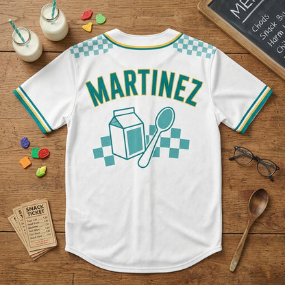 Personalized School Staff Crew Baseball Jersey - Custom Snack Bar All-Star Cafeteria Team Uniform