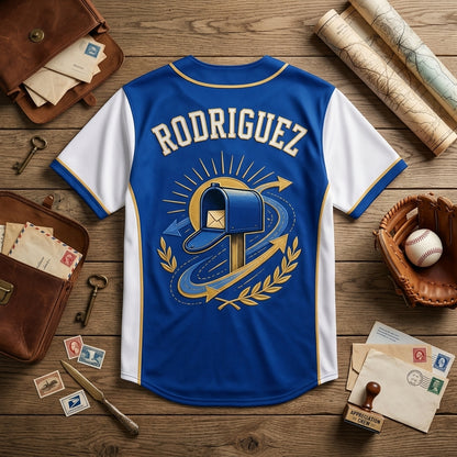 Personalized Mail Carrier Baseball Jersey - Custom Name Mailbox Hero Appreciation Crew Shirt
