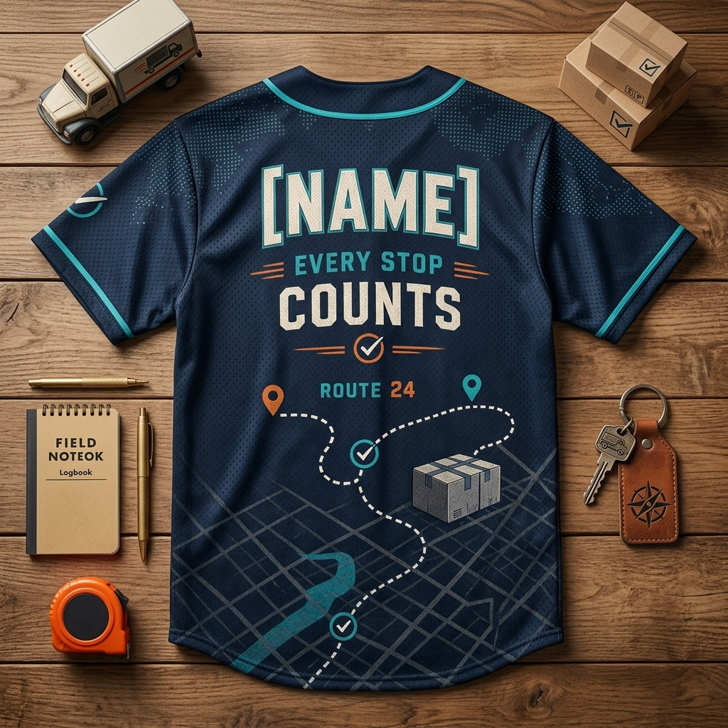 Personalized Last Mile Legend Baseball Jersey - Custom Name Delivery Driver Uniform for Couriers & Logistics Crew