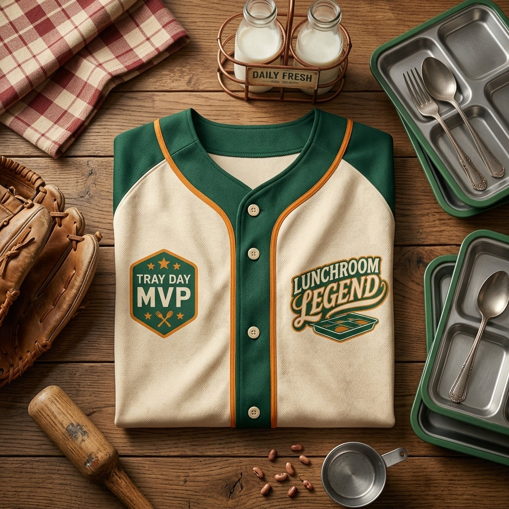 Personalized Lunchroom Legend Baseball Jersey - Custom Name School Cafeteria Staff Gift