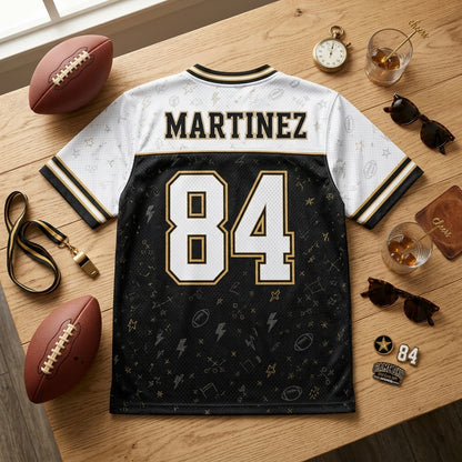 Personalized Football Jersey Custom Name and Number Game Day Fan All-Over Print Mesh Shirt