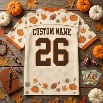 Personalized Fall Game Day Duck Football Jersey - Custom Name and Number Autumn Sports Apparel