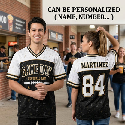 Personalized Football Jersey Custom Name and Number Game Day Fan All-Over Print Mesh Shirt