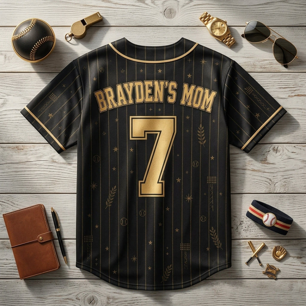Personalized Baseball Senior Mom Jersey - Custom Name & Number Class of 2027 Senior Night Gift