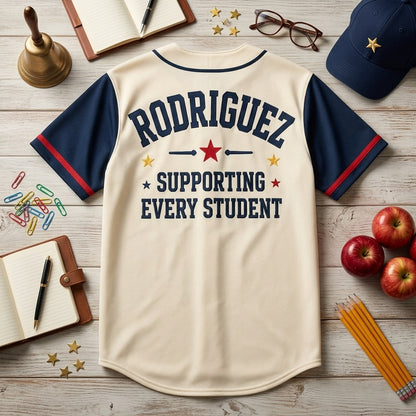 Personalized Para Squad Baseball Jersey - Custom Name Paraprofessional Gift - Supporting Every Student School Uniform