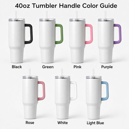 Personalized Teacher 40oz Tumbler with Handle - Custom Name Makes Learning Colorful School Design