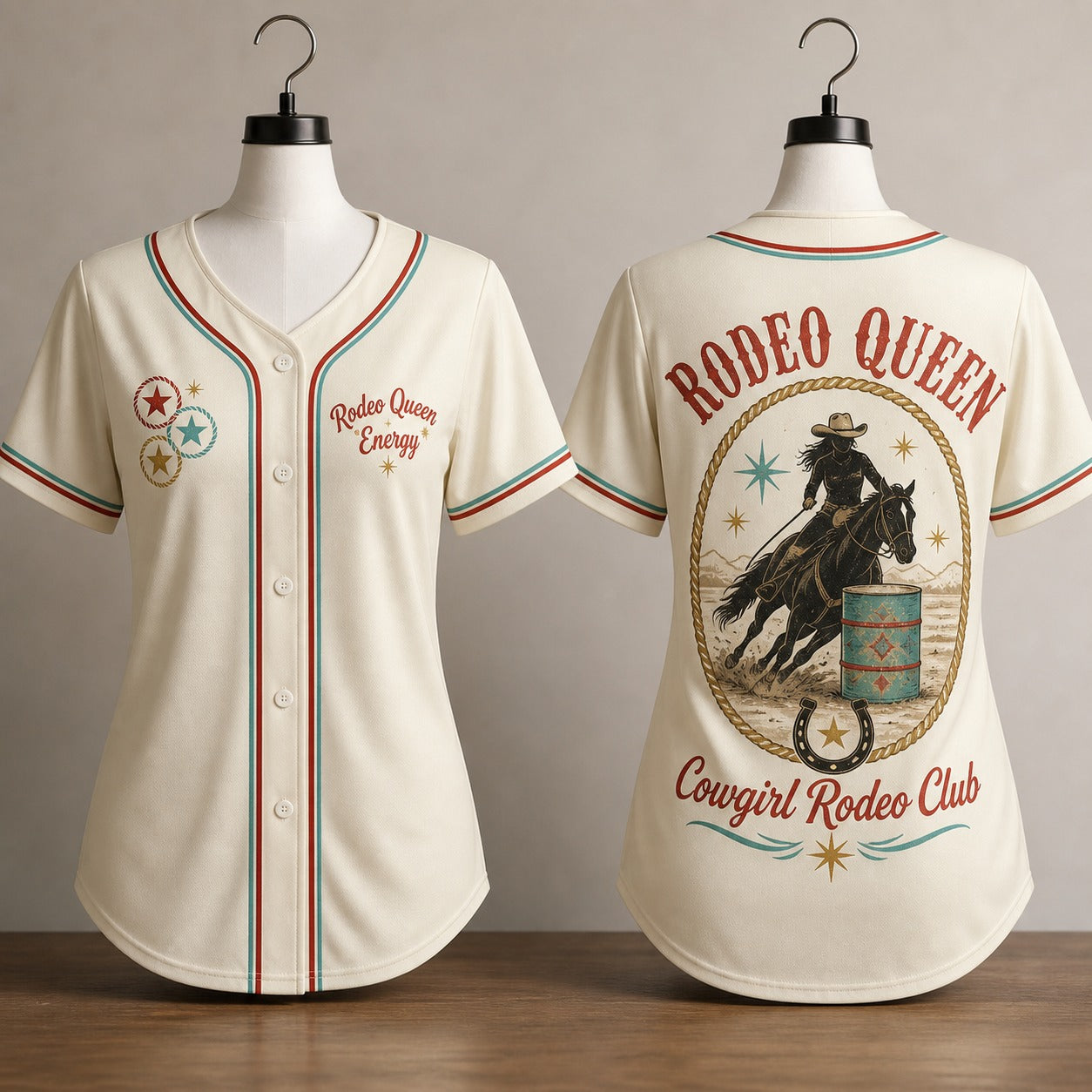 Rodeo Queen Energy Baseball Jersey - Western Cowgirl Rodeo Queen Energy Shirt