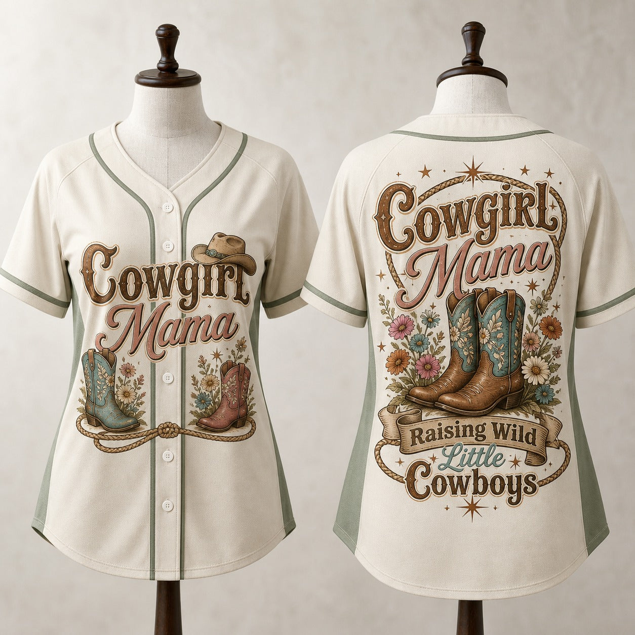 Cowgirl Mama Baseball Jersey - Western Cowgirl Cowgirl Mama Western Mom Shirt