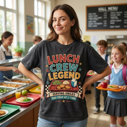 Lunch Crew Legend Cafeteria Lunch Staff T-shirt Sweatshirt Hoodie – School Nutrition Gift - mockup 1