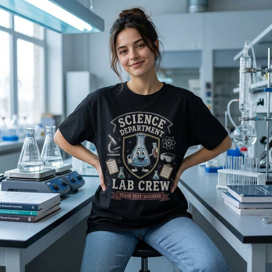 Science Department Lab Crew T-shirt Sweatshirt Hoodie - Fun Teacher Gift - mockup 1