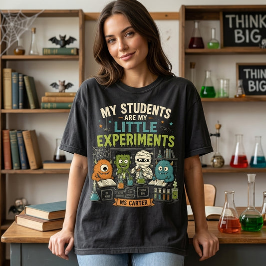 Custom Funny Science Teacher Experiments T-shirt Sweatshirt Hoodie - Personalized Teacher Gift - mockup 1