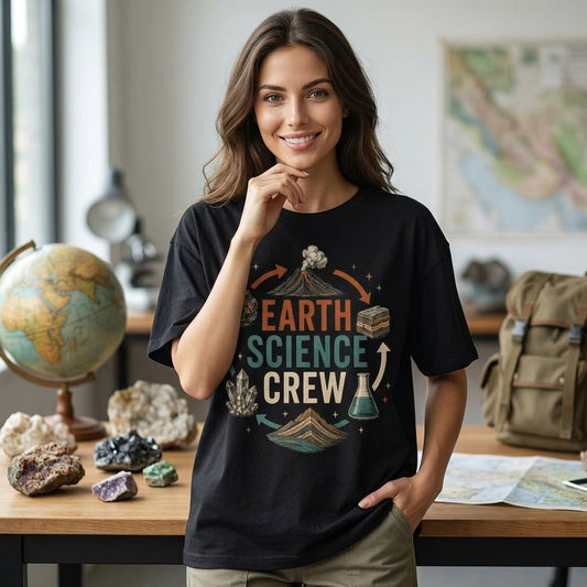 Earth Science Rock Cycle Crew T-shirt Sweatshirt Hoodie for Geology Teachers - mockup 1