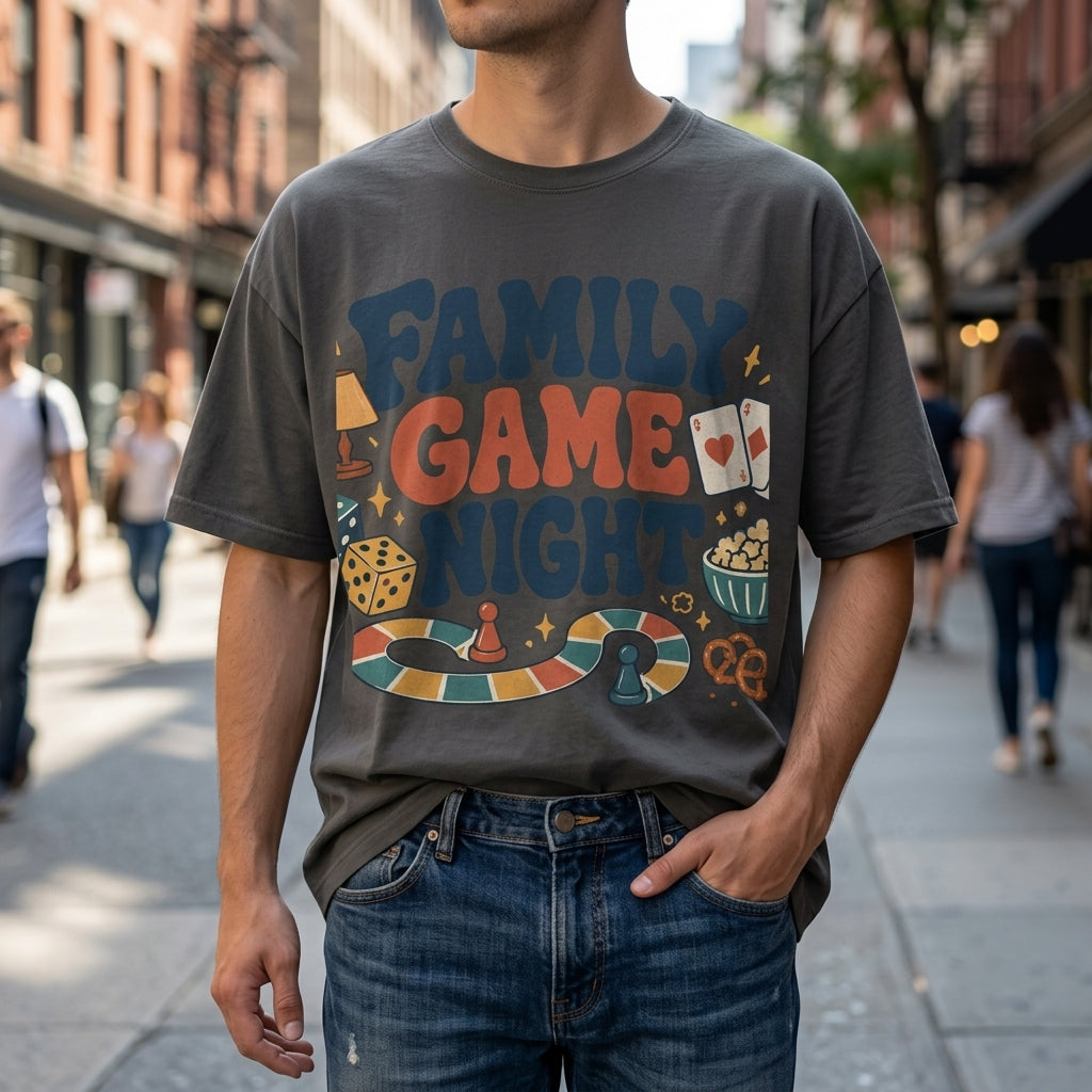 Retro Family Game Night T-shirt Sweatshirt Hoodie - Vintage Board Game Lover Gift - mockup 5