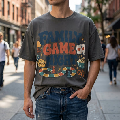 Retro Family Game Night T-shirt Sweatshirt Hoodie - Vintage Board Game Lover Gift - mockup 5