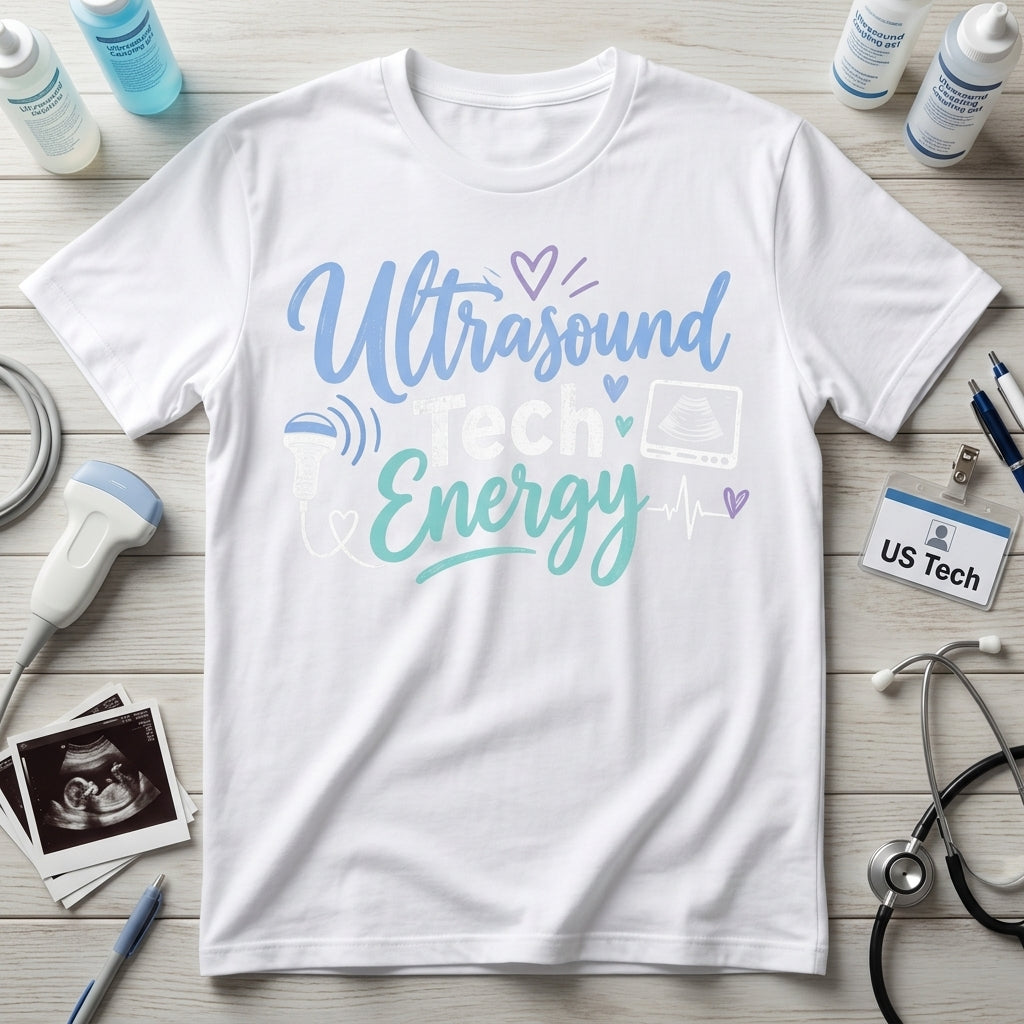 Ultrasound Tech Energy T-shirt Sweatshirt Hoodie – Professional Sonographer Gift - mockup 2
