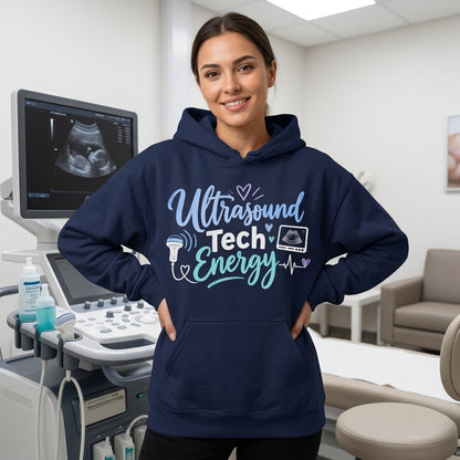 Ultrasound Tech Energy T-shirt Sweatshirt Hoodie – Professional Sonographer Gift - mockup 4