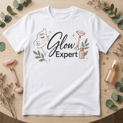 Glow Expert Esthetician T-shirt Sweatshirt Hoodie – Skincare Specialist Apparel - mockup 2