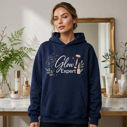 Glow Expert Esthetician T-shirt Sweatshirt Hoodie – Skincare Specialist Apparel - mockup 4