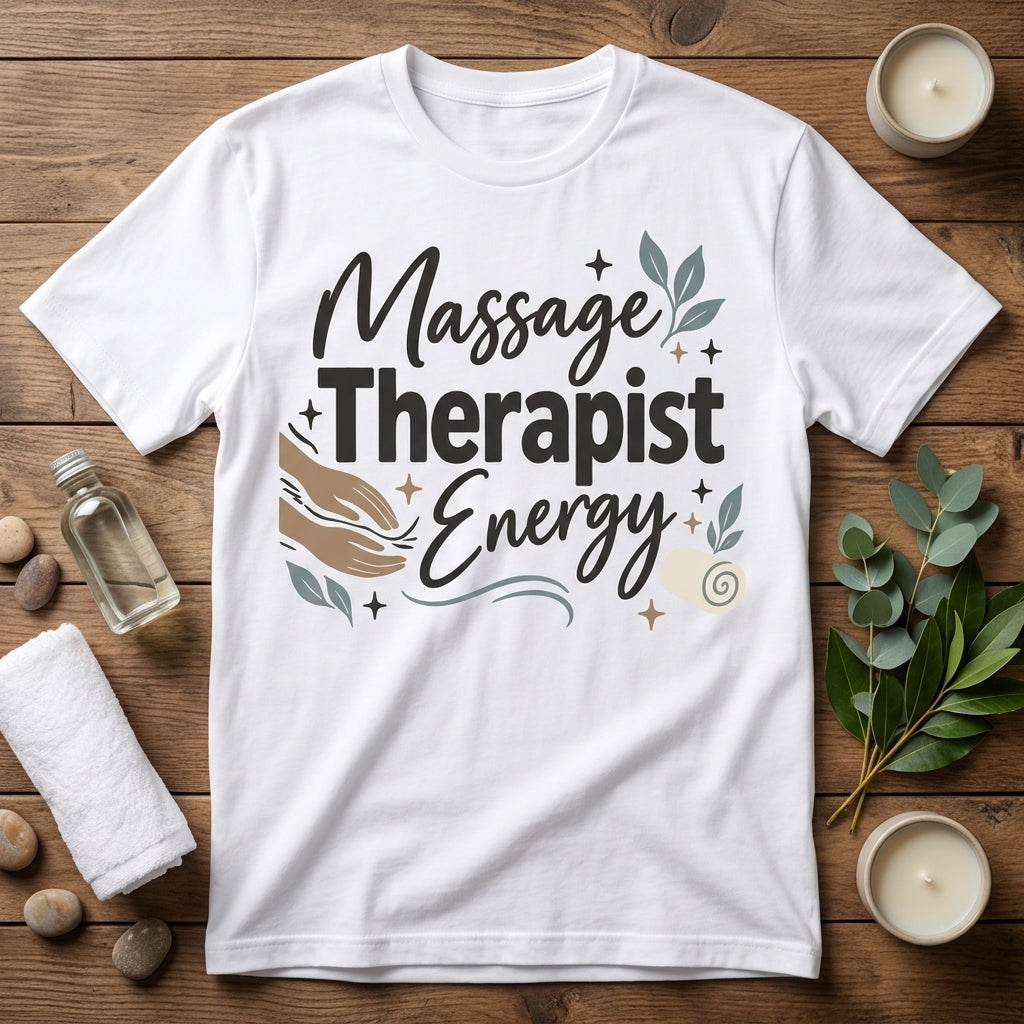 Massage Therapist Energy T-Shirt Sweatshirt Hoodie - Retro Boho Gift for LMT - mockup 2