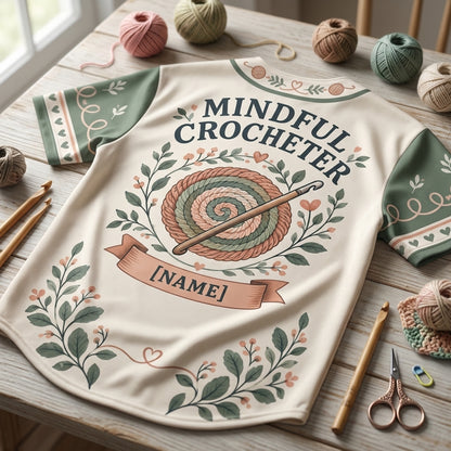 Personalized Mindful Crocheter Baseball Jersey - Custom Yarn Craft Gift - mockup 5