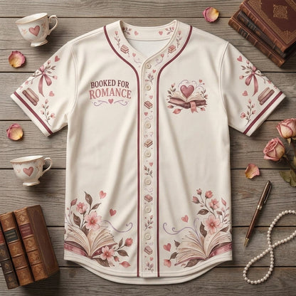 Personalized Romance Reader Baseball Jersey – Custom Gift for Book Lovers - mockup 4
