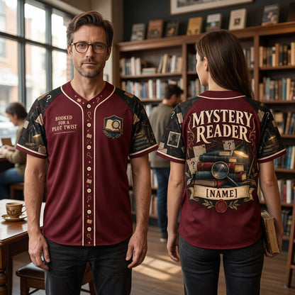 Personalized Mystery Thriller Reader Baseball Jersey – Custom Gift for Book Lovers - mockup 2