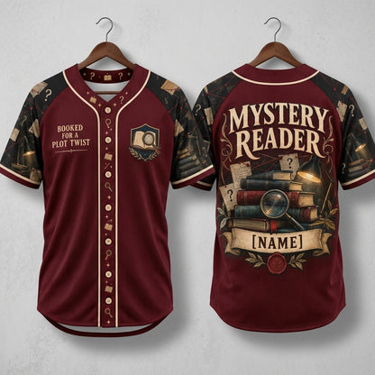 Personalized Mystery Thriller Reader Baseball Jersey – Custom Gift for Book Lovers - mockup 3