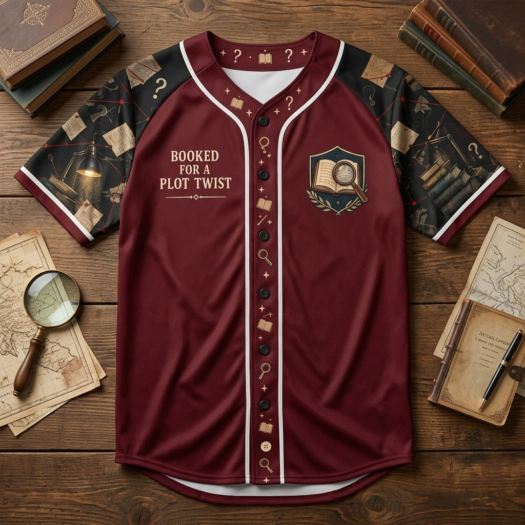 Personalized Mystery Thriller Reader Baseball Jersey – Custom Gift for Book Lovers - mockup 4