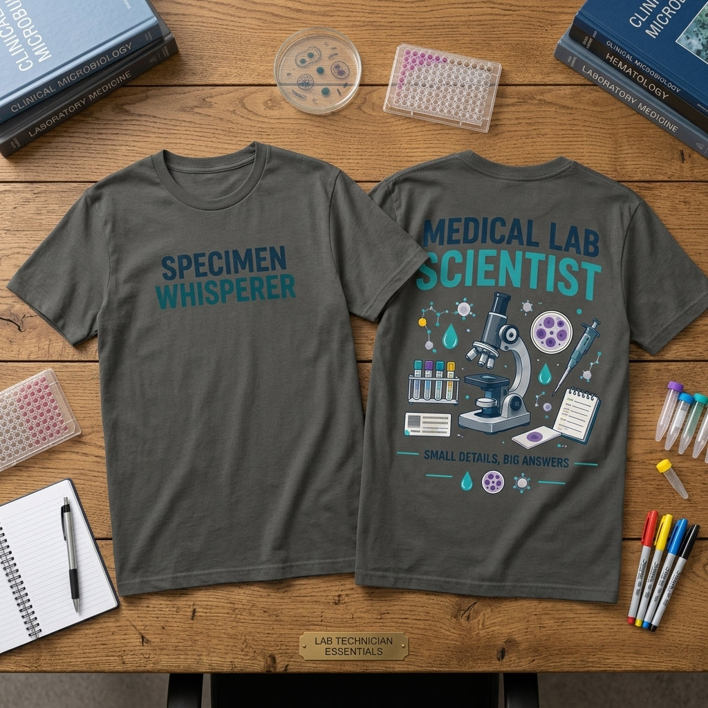 Specimen Whisperer Medical Lab Scientist T-shirt Sweatshirt Hoodie - Lab Week Gift - mockup 2