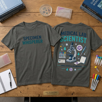Specimen Whisperer Medical Lab Scientist T-shirt Sweatshirt Hoodie - Lab Week Gift - mockup 2