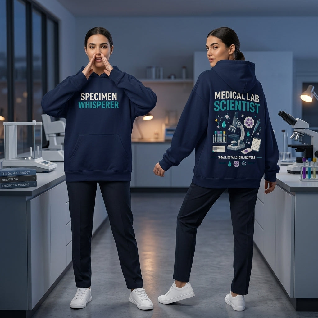 Specimen Whisperer Medical Lab Scientist T-shirt Sweatshirt Hoodie - Lab Week Gift - mockup 4