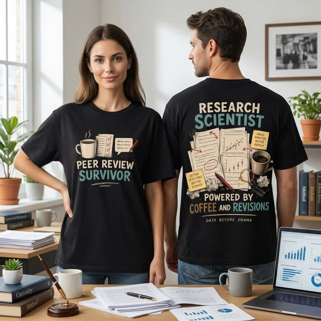 Research Scientist Peer Review Survivor T-shirt Sweatshirt Hoodie – PhD Gift - mockup 1