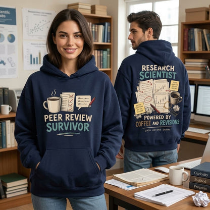 Research Scientist Peer Review Survivor T-shirt Sweatshirt Hoodie – PhD Gift - mockup 4