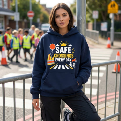 Safe Crossings Every Day Crossing Guard T-shirt Sweatshirt Hoodie - School Safety Gift - mockup 3