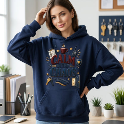 Calm in the Chaos Assistant Principal T-shirt Sweatshirt Hoodie – School Admin Gift - mockup 3
