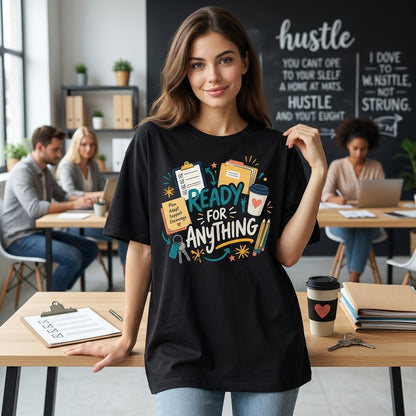 Ready For Anything Substitute Teacher T-shirt Sweatshirt Hoodie - School Educator Gift - mockup 1