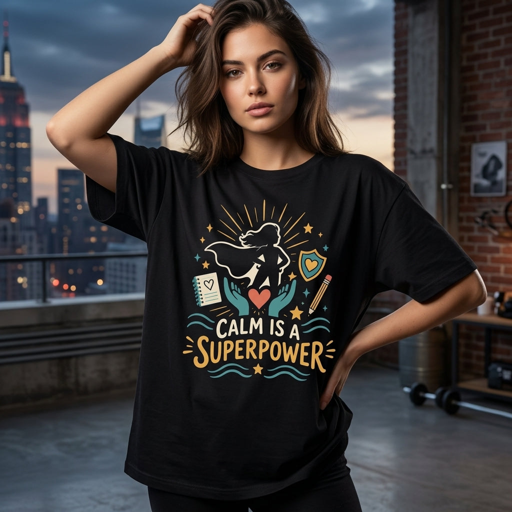 Calm Is A Superpower Behavior Specialist T-shirt Sweatshirt Hoodie – Educator Gift - mockup 1