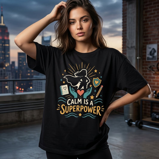 Calm Is A Superpower Behavior Specialist T-shirt Sweatshirt Hoodie – Educator Gift - mockup 1