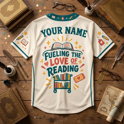 Personalized Book Fair Librarian Baseball Jersey - Custom Gift for School Librarians - mockup 4