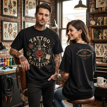 Tattoo Collector Vintage Dagger & Rose T-shirt Sweatshirt Hoodie – Ink Lover Gift - mockup 1