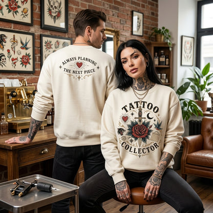 Tattoo Collector Vintage Dagger & Rose T-shirt Sweatshirt Hoodie – Ink Lover Gift - mockup 2