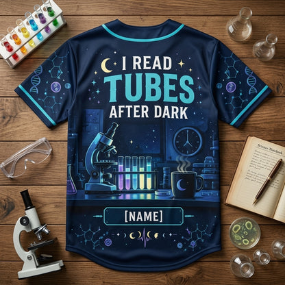 Personalized Night Shift Specimen Whisperer Baseball Jersey - Lab Tech Gift - mockup 4