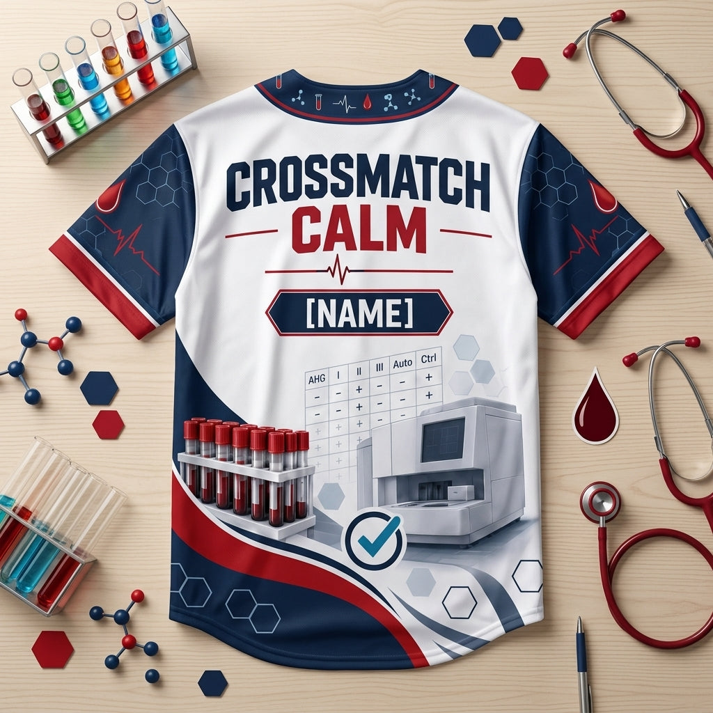 Custom Blood Bank Specimen Whisperer Baseball Jersey - Clinical Lab Professional Gift - mockup 4