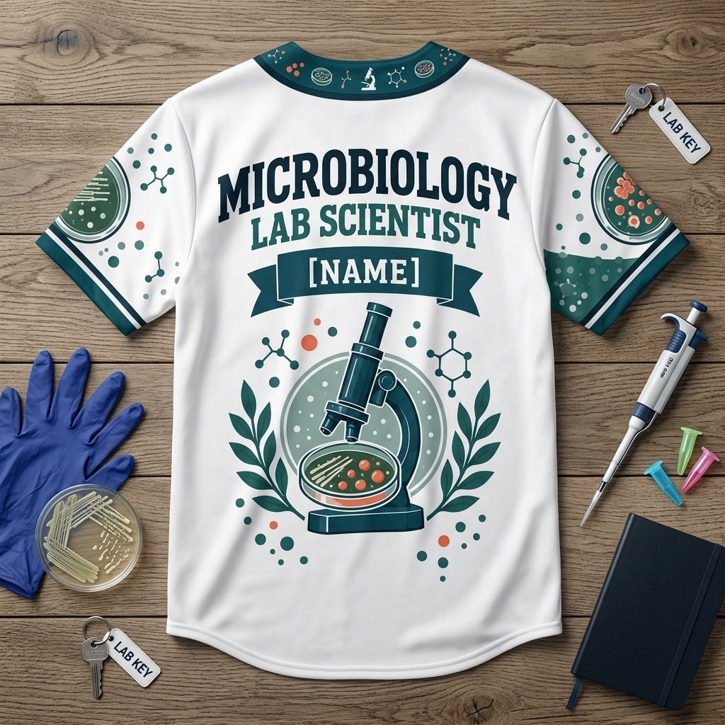 Personalized Microbiology Culture Whisperer Baseball Jersey – Lab Scientist Gift - mockup 4